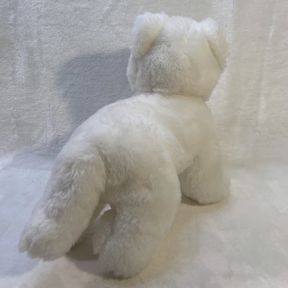 2000 Toys R Us Animal Alley White Kitty‎ CAT Plush Stuffed Kitten Blue Eyes EUC